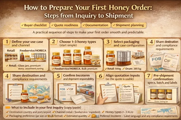 How to Prepare Your First Honey Order: Steps from Inquiry to Shipment