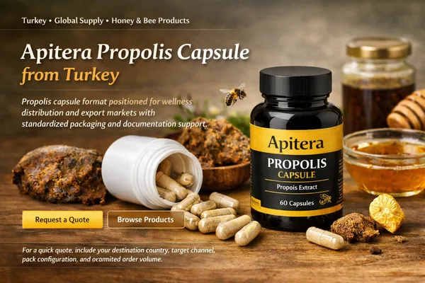 Apitera Propolis Capsule supply from Türkiye for export and wholesale buyers