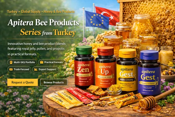 Apitera Bee Products Series supply from Türkiye for distributors and importers